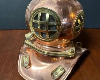 399 decorativecopperandbrassdivershelm