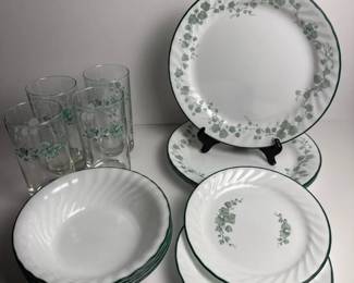 231 corelleivygreenvinedinnerwareset