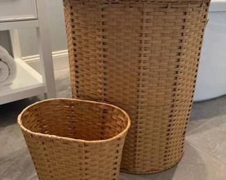 329 wovenlaundrybasketandwastebasket