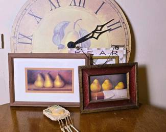 187 pearthemed16wallclockandartbundle