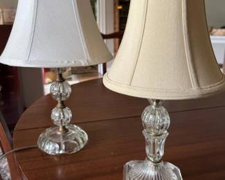 343 pairofvintageglasstablelamps