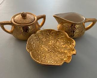 Vintage McCoy Pottery "Weeping Gold" or 24K "Sunburst Gold"