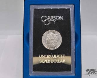 1300  Carson City Uncirculated Morgan Silver Dollar