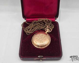1114  14kt Gold Pocket Watch