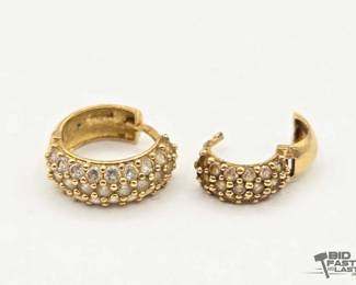 719 14kt Gold Earrings with SemiPrecious Stones 2.8g
