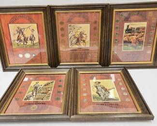 1650 Framed Old West Coin Collection