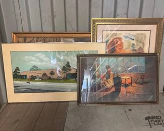 7500 4 Framed Artworks