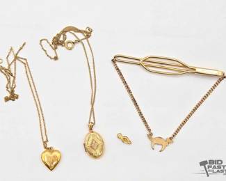 1000  12kt Gold Filled Necklaces and Broach 12.0g