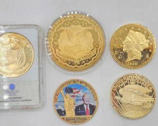 1758 Assorted Gold Plated Tokens