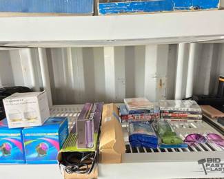 2834  2 LED Projector Lights, Aquarium Gravel, Sun Glasses, CDs Such As Track Star, Big Daddy, 