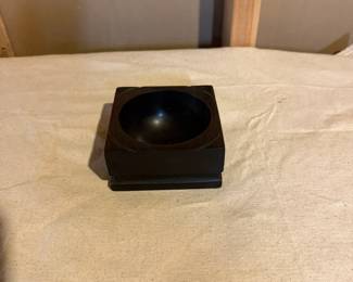 Square carved wood decorative bowl or catchall tray. Perfect for keys, jewelry, coins, or tabletop décor.