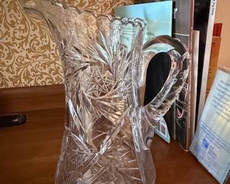 American Brilliant Cut Glass Pitcher