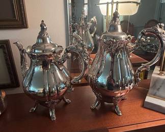 Wallace Baroque Silver-Plated Tea and Coffee Pot Set