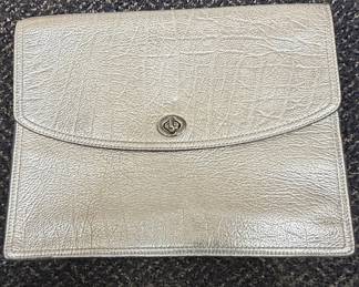 Coach Metallic Leather Clutch