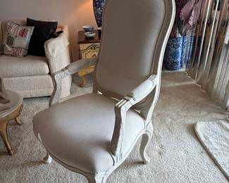 French Louis XV Style Bergere Armchair