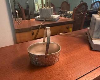 Vintage Raimond Silver-Plated Woven Basket