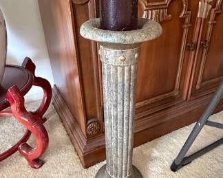 Fluted Column Pedestal Candle Holder