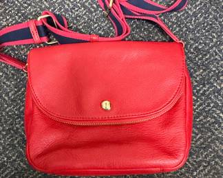 Talbots Red Leather Crossbody Bag