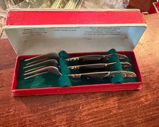 12 Bronze Thai Serving Forks - 1964-1965 New York World's Fair