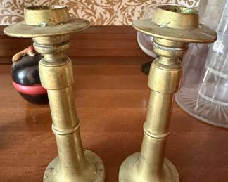 Brass Taper Candlesticks (Pair)