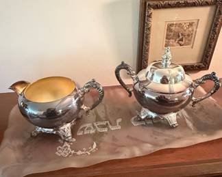Silver Plated Sugar and Creamer Set