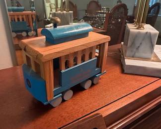 Handmade Wooden San Francisco Cable Car Trolley