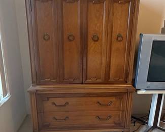 Vintage American of Martinsville Armoire with Drawers
