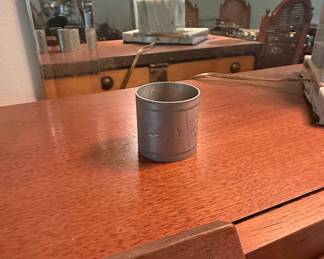 Antique Sterling Silver Napkin Ring with Engraved Pattern