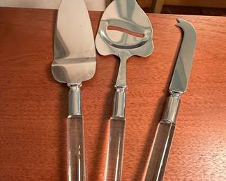 Frontier Forge Stainless Steel & Lucite Cheese Knife Set