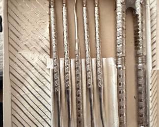 Henry Marcus Quackenbush (HMQ) Silver Plated Nutcracker and Seafood Tool Set in Presentation Box
