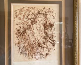 Lazy Summer" Etching by B. Danner