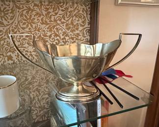 Sterling Silver Footed Bowl with Handles, possibly Tiffany & Co.