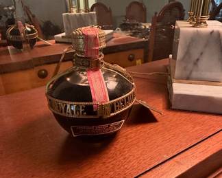 Vintage Chambord Liqueur Royale Bottle with Ornate Cage