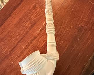 Carved Meerschaum Pipe with Classical Bust