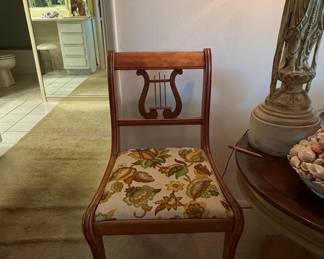 Duncan Phyfe Style Lyre Back Dining Chair