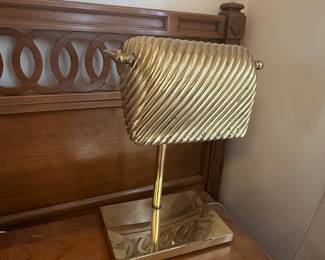 Vintage Hollywood Regency Pharaoh Brass Table Lamp