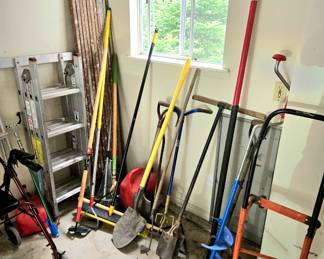 Ladders, Shovels and Garage Items
