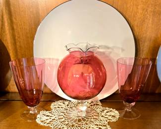 Vintage Cranberry Glass