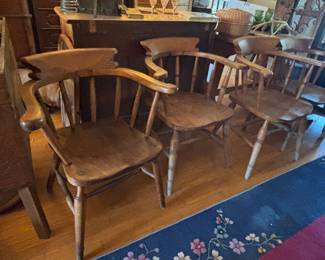 Set of 4 antique pub chairs