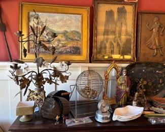 Oil, prints & copper art 