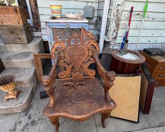 Old carved chair