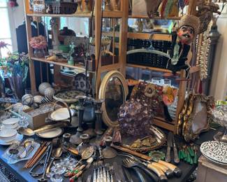 Bric a brac, flatware 