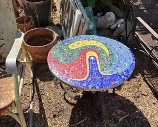 Space tile mosaic table top 