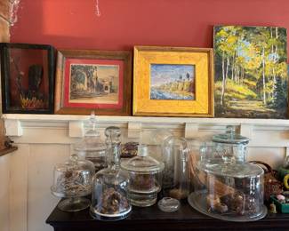 Specimen containers & paintings