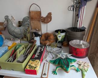 Garden decor and hand tools