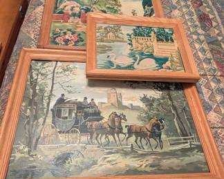 Vintage Paint by Number framed art