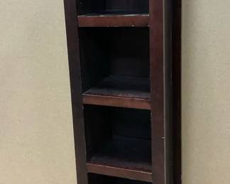 Tall Dark Wood Shelving