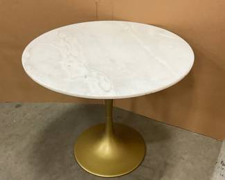 Round White Marble Table