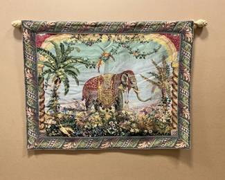 Woven Elephant Tapestry