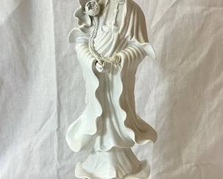 Bland De Chine Porcelain Statue